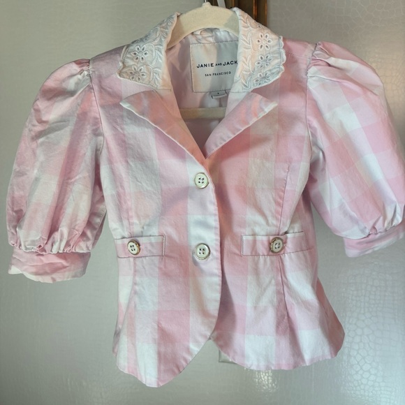 Janie and Jack Other - Janie and Jack Pink Blazer with Puff Sleeves